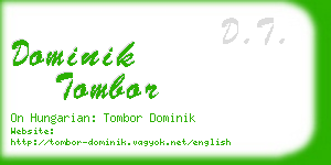 dominik tombor business card